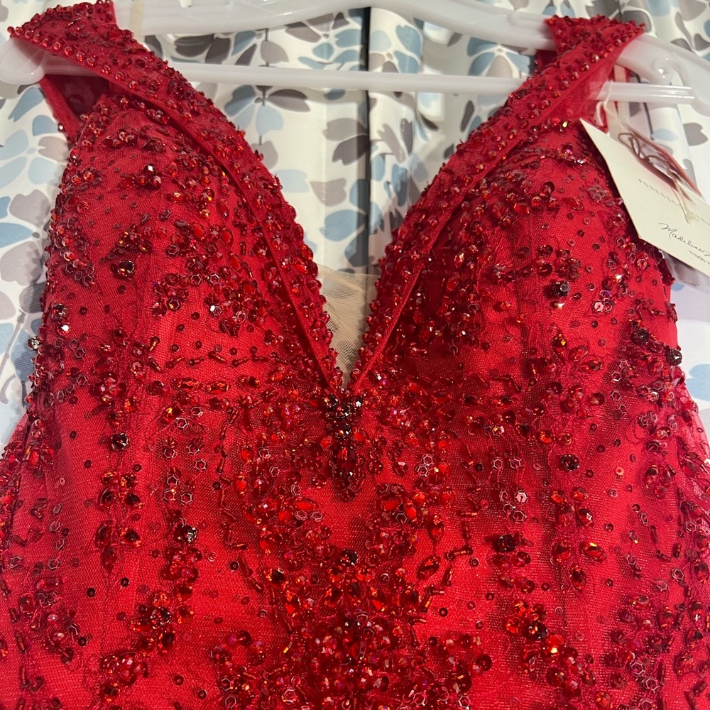 NEVER WORN TAGS INTACT prom dress Madeline Gardner/Peaches/Chicago